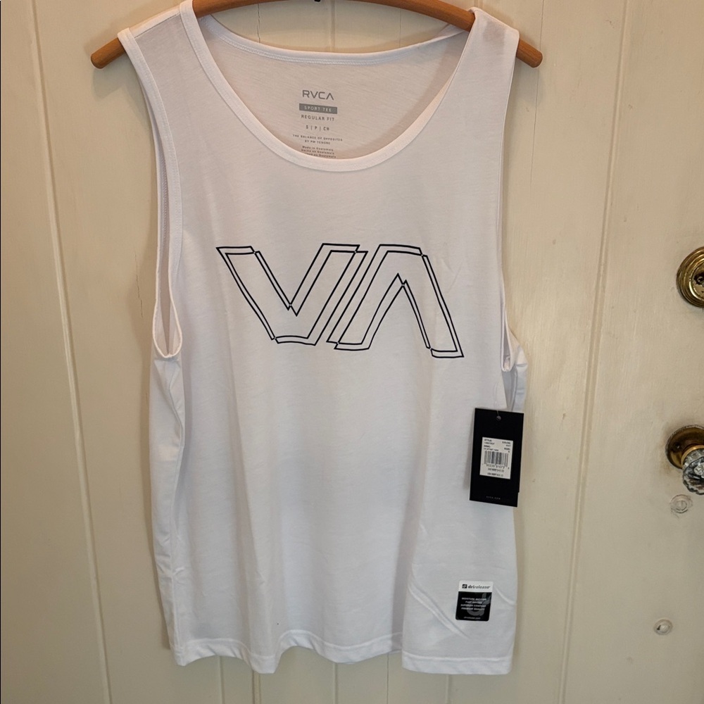 Men’s RVCA White Graphic Tank Top NWT